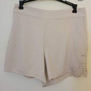 Kaari Blue Embroidered Shorts